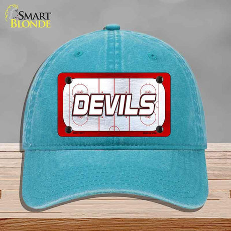 DEVILS Graphic Novelty License Plate Hat HAT-MLP-14673 Unconstructed Cotton Lake Blue