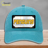 PENGUINS Graphic Novelty License Plate Hat HAT-MLP-14678 Unconstructed Cotton Lake Blue