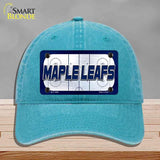 MAPLE LEAFS Graphic Novelty License Plate Hat HAT-MLP-14683 Unconstructed Cotton Lake Blue