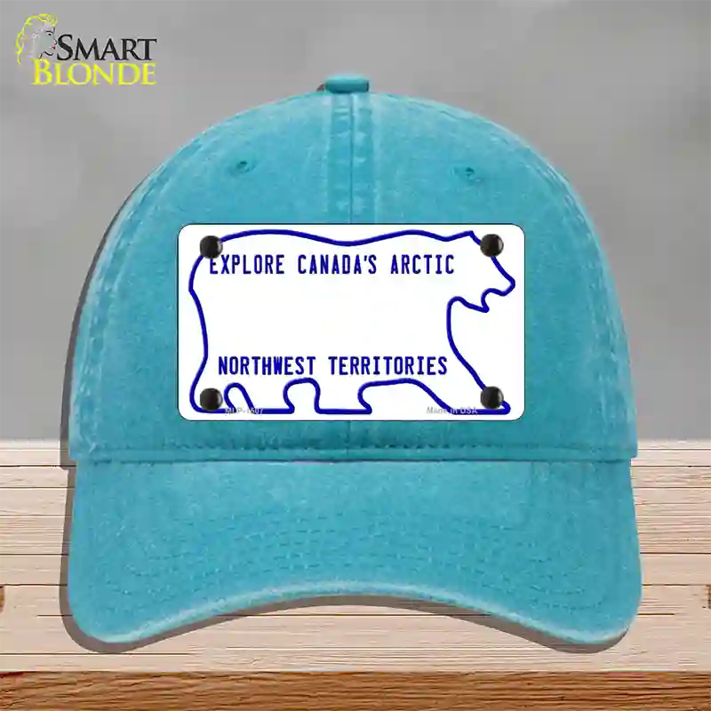 Northwest Territories Novelty License Plate Hat Unconstructed Cotton / Lake Blue