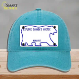 Nunavut Novelty License Plate Hat Unconstructed Cotton / Lake Blue