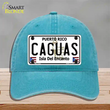 Caguas Novelty License Plate Hat Unconstructed Cotton / Lake Blue