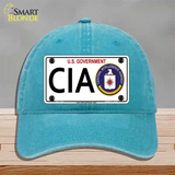 CIA Novelty License Plate Hat Unconstructed Cotton / Lake Blue