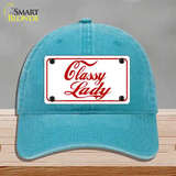 Classy Lady Novelty License Plate Hat Unconstructed Cotton / Lake Blue