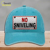 No Sniveling Novelty License Plate Hat Unconstructed Cotton / Lake Blue