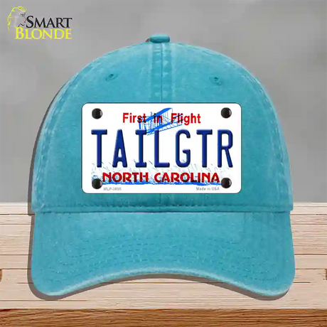 Tailgtr North Carolina Novelty License Plate Hat Unconstructed Cotton / Lake Blue