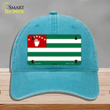 Abkhazia Flag Novelty License Plate Hat Unconstructed Cotton / Lake Blue