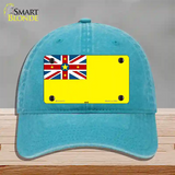 Nive Flag Novelty License Plate Hat Unconstructed Cotton / Lake Blue