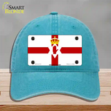 Northern Ireland Flag Novelty License Plate Hat Unconstructed Cotton / Lake Blue