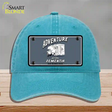 Adventure Before Dementia Novelty License Plate Hat Unconstructed Cotton / Lake Blue