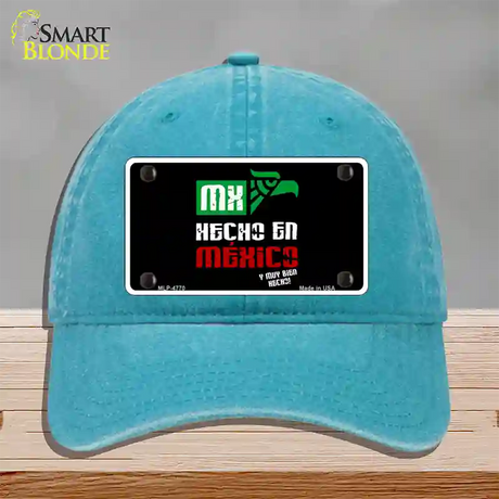 Made In Mexico Novelty License Plate Hat Unconstructed Cotton / Lake Blue