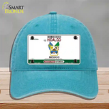 Hidalgo Mexico Novelty License Plate Hat Unconstructed Cotton / Lake Blue