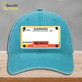 Guerrero Mexico Blank Novelty License Plate Hat Unconstructed Cotton / Lake Blue