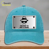 Cruisin Is Not A Crime Novelty License Plate Hat Unconstructed Cotton / Lake Blue