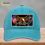 POW MIA All Gave Some Some Gave All Novelty License Plate Hat Unconstructed Cotton / Lake Blue