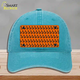 Orange Black Anchor Novelty License Plate Hat Unconstructed Cotton / Lake Blue
