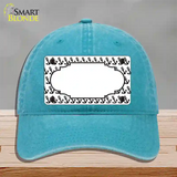 White Black Anchor Scallop Center Novelty License Plate Hat Unconstructed Cotton / Lake Blue