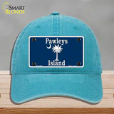 Pawleys Island Blue Novelty License Plate Hat Unconstructed Cotton / Lake Blue