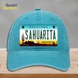 Sahuarita Arizona Novelty License Plate Hat Unconstructed Cotton / Lake Blue