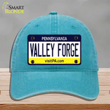 Valley Forge Pennsylvania State Novelty License Plate Hat Unconstructed Cotton / Lake Blue