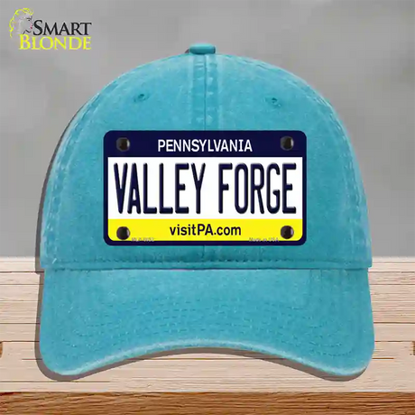 Valley Forge Pennsylvania State Novelty License Plate Hat Unconstructed Cotton / Lake Blue