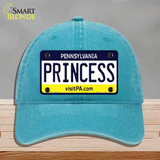 Princess Pennsylvania State Novelty License Plate Hat Unconstructed Cotton / Lake Blue