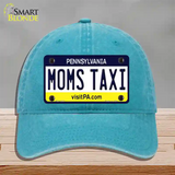 Moms Taxi Pennsylvania State Novelty License Plate Hat Unconstructed Cotton / Lake Blue