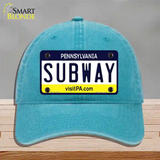 Subway Pennsylvania State Novelty License Plate Hat Unconstructed Cotton / Lake Blue