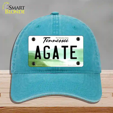 Agate Tennessee Novelty License Plate Hat Unconstructed Cotton / Lake Blue