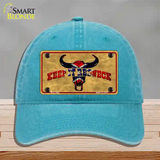 Keep It Redneck Novelty License Plate Hat Unconstructed Cotton / Lake Blue