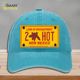 New Mexico 2 Hot Novelty License Plate Hat Unconstructed Cotton / Lake Blue