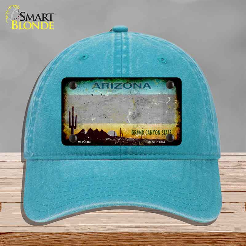 Arizona Gray Rusty Novelty License Plate Hat HAT-MLP-8169