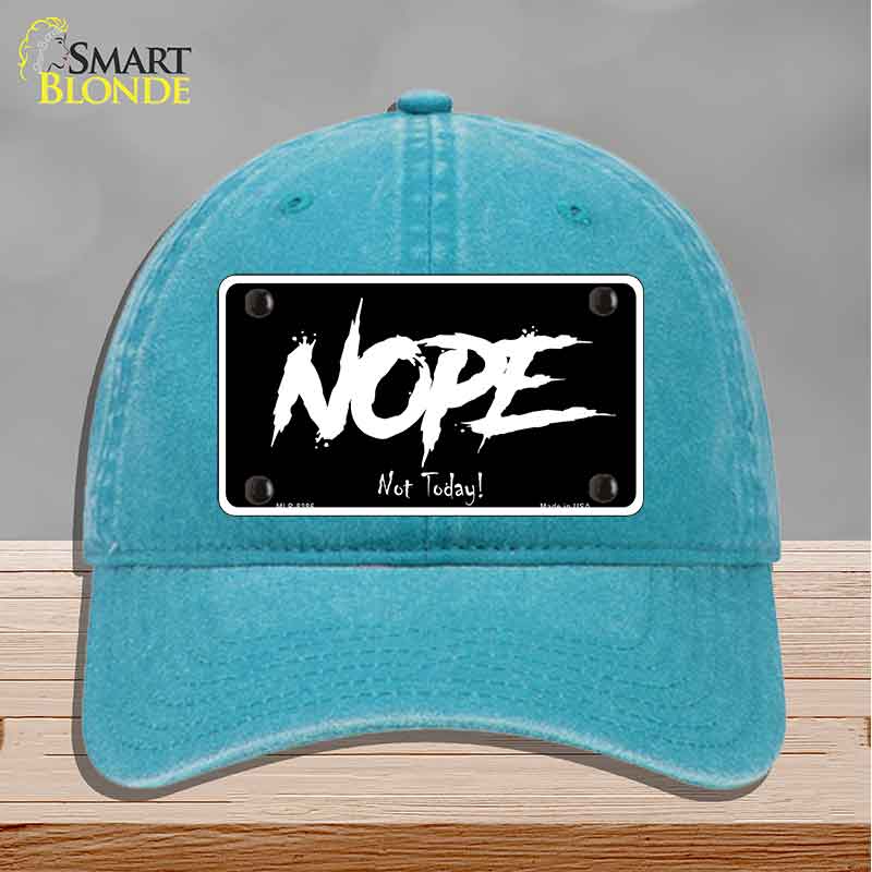 Nope Not Today Novelty License Plate Hat