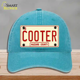 Cooter Novelty License Plate Hat Unconstructed Cotton / Lake Blue