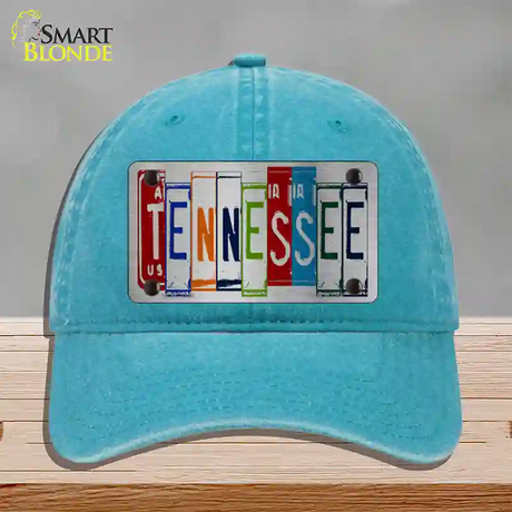 Tennessee License Plate Art Novelty License Plate Hat Unconstructed Cotton / Lake Blue