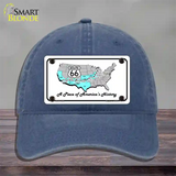 A Piece Of History Novelty License Plate Hat Unconstructed Cotton / Navy