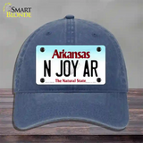 N Joy AR Arkansas Novelty License Plate Hat Unconstructed Cotton / Navy
