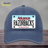 Razorbacks Arkansas Novelty License Plate Hat Unconstructed Cotton / Navy