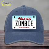 Zombie Arkansas Novelty License Plate Hat Unconstructed Cotton / Navy