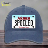 Spoiled Arkansas Novelty License Plate Hat Unconstructed Cotton / Navy