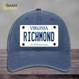 Richmond Virginia Novelty License Plate Hat Unconstructed Cotton / Navy