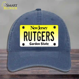 Rutgers New Jersey Novelty License Plate Hat Unconstructed Cotton / Navy
