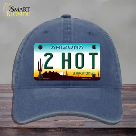 2 Hot Arizona Novelty License Plate Hat Unconstructed Cotton / Navy