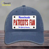 Patriots Fan Massachusetts Novelty License Plate Hat Unconstructed Cotton / Navy