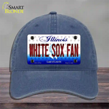 White Sox Fan Illinois Novelty License Plate Hat Unconstructed Cotton / Navy