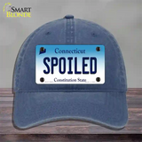 Spoiled Connecticut Novelty License Plate Hat Unconstructed Cotton / Navy