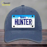 Hunter Iowa Novelty License Plate Hat Unconstructed Cotton / Navy