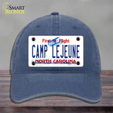 Camp Lejeune North Carolina Novelty License Plate Hat Unconstructed Cotton / Navy