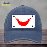 Easter Island Flag Novelty License Plate Hat Unconstructed Cotton / Navy