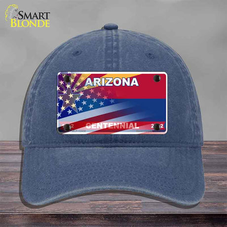 Arizona Centennial American Flag Novelty License Plate Hat HAT-MLP-12436